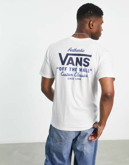 Vans holder street back print t shirt in white ASOS