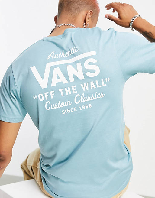  Vans Holder Street II back print t-shirt in blue 