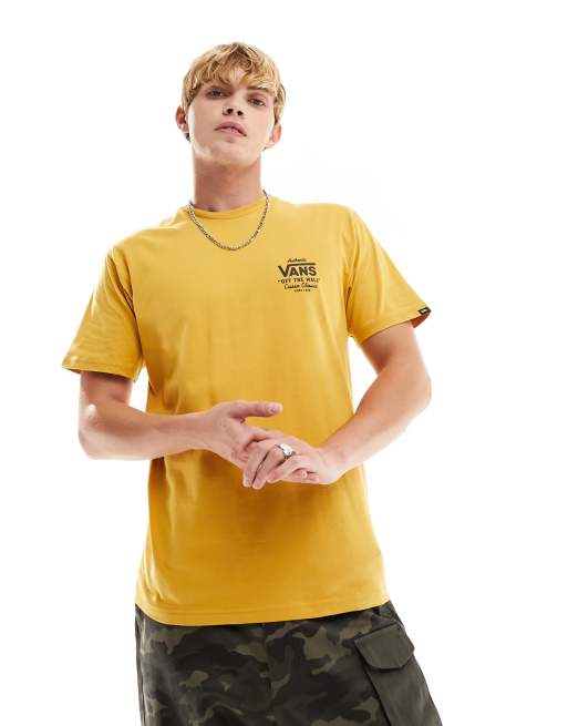 Vans Holder Street T shirt imprime au dos Jaune ASOS