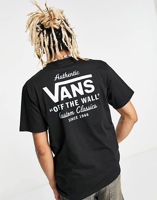 Vans - Holders Street Classic - T-shirt met print op de achterkant in zwart 