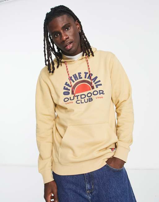 Vans Hoodie in Beige mit Outdoor Club Print ASOS