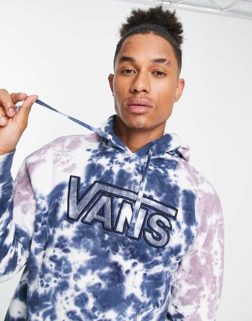 Vans - Hoodie met applicatie-logo in tie-dye