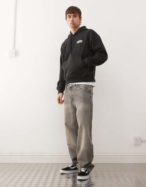 Vans - Hoodie met print op de borst en rug in zwart, 2 van 5