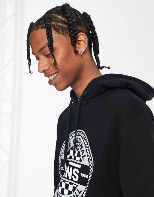 Vans Hoodie met ronde print met blokjes in zwart ASOS