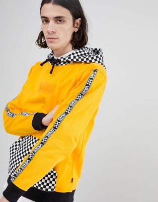 vans checkered hoodie yellow