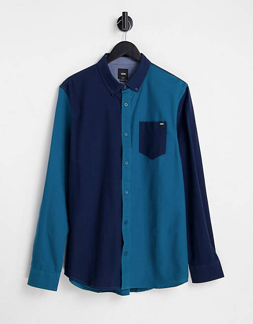 Vans - Houser - Overhemd met lange mouwen in marineblauw en blauw