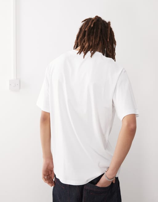 Vans - Hvid t-shirt med lille, centralt grafisk print og dekoration, 4 af 4