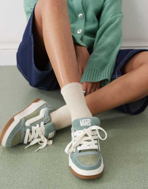 Vans - Hylane - Baskets chunky en daim - Vert bicolore
