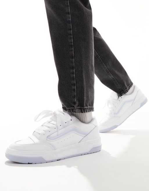 Vans Hylane chunky sneakers in white and light blue