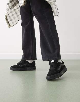 Vans Hylane chunky suede sneakers in triple black ASOS - Main Image