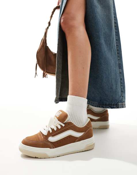 Vans hylane chunky suede trainers in brown - view 1