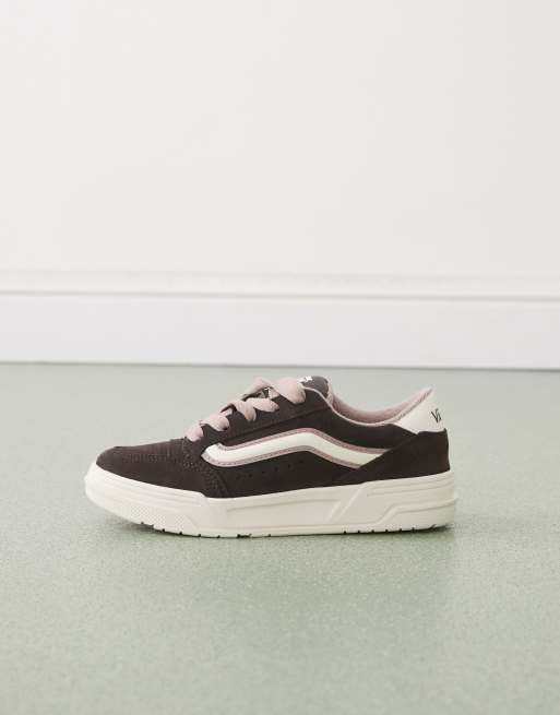 Vans Hylane chunky suede trainers in dark brown