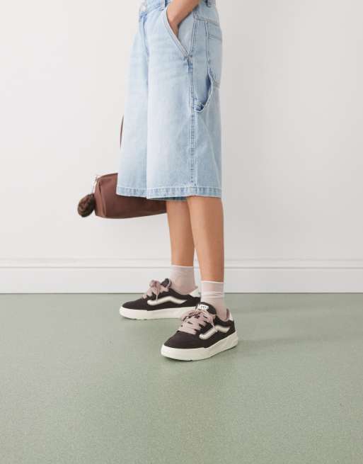 Vans Hylane chunky suede trainers in dark brown