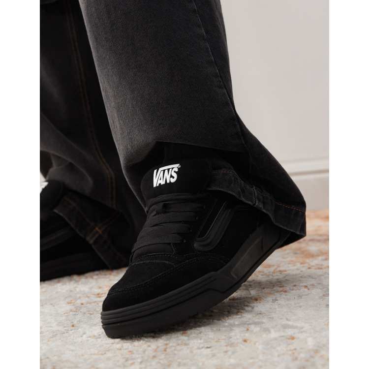 Vans hylane chunky suede trainers in triple black ASOS