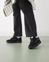 Vans Hylane chunky suede trainers in beige with green detail