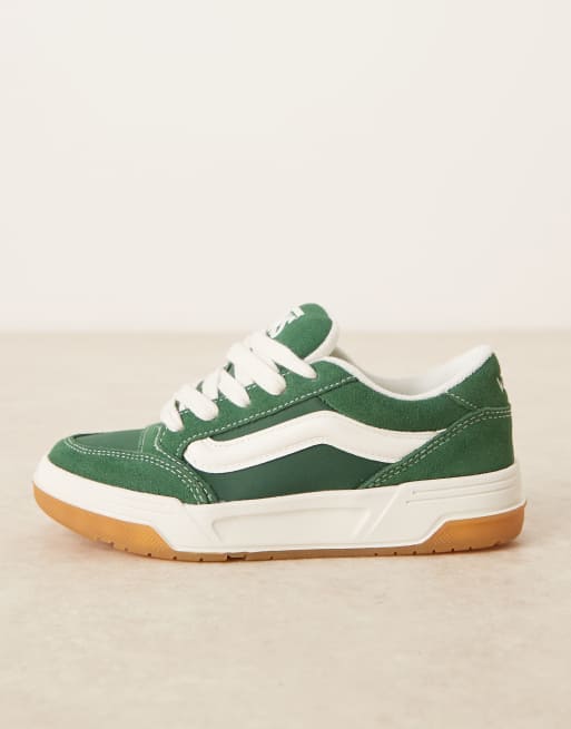 Vans – Hylane – Mörkgröna och naturvita sneakers i nylon, 2 av 5