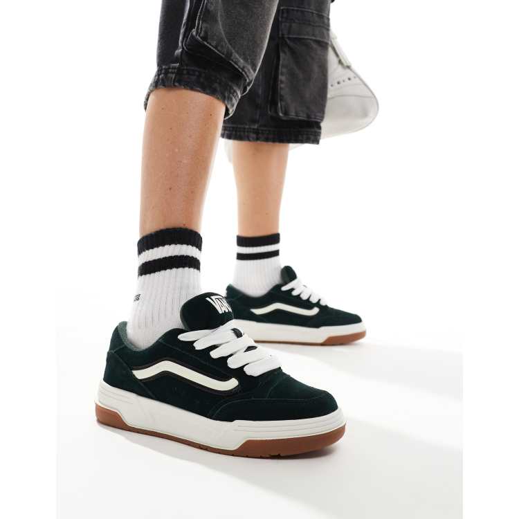 Vans Hylane Sneakers in camoscio verde scuro con suola spessa in gomma ASOS