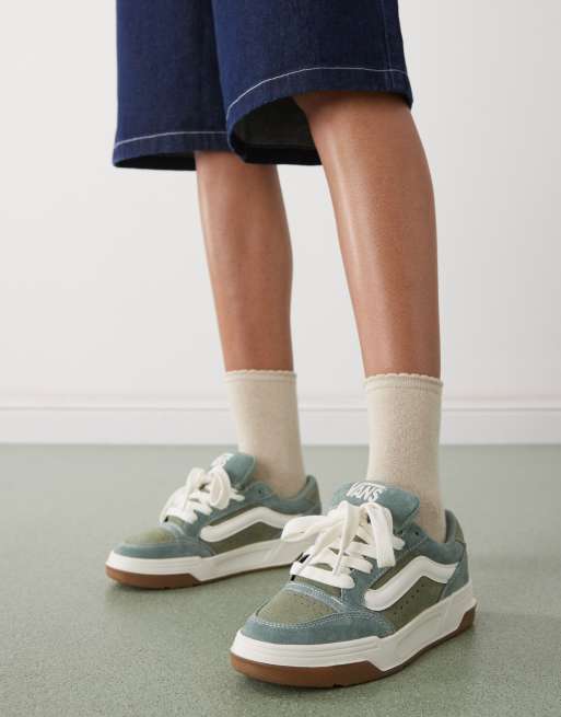 Vans - Hylane - Suède sneakers met dikke zool in twee kleuren groen, 4 van 4