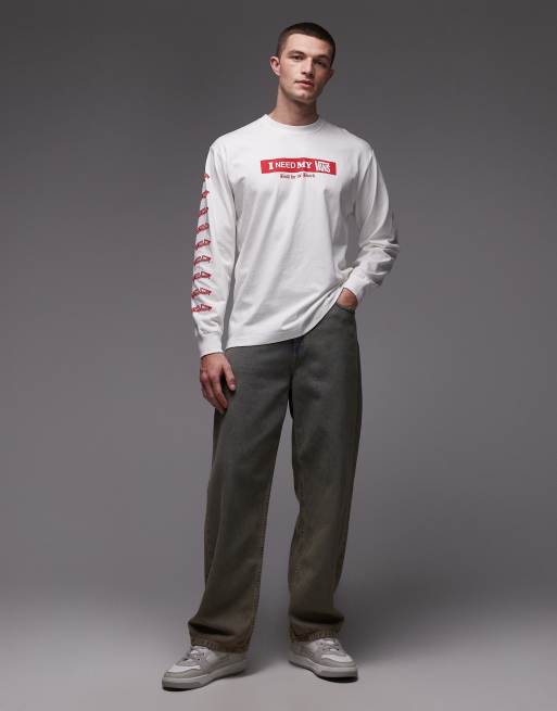 Vans 'I Need My' long sleeve t-shirt in white | ASOS
