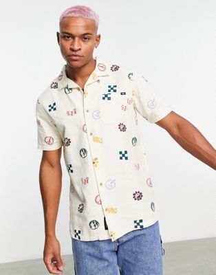 Vans in our hands short sleeve shirt in off white - ASOS Price Checker
