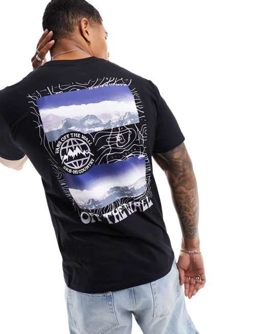 Vans - Incline - T-shirt met print op de rug in zwart