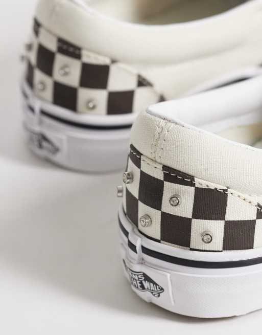 Vans - Instapsneakers in met dambordpatroon en strass-details in zwart, 2 van 5