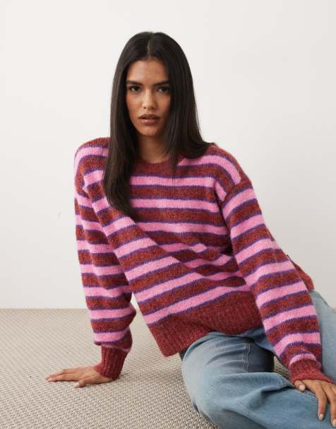 Vans - jersey de rayas Rollins en burdeos - view 1