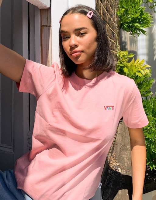 Vans Junior V Boxy t shirt in pink