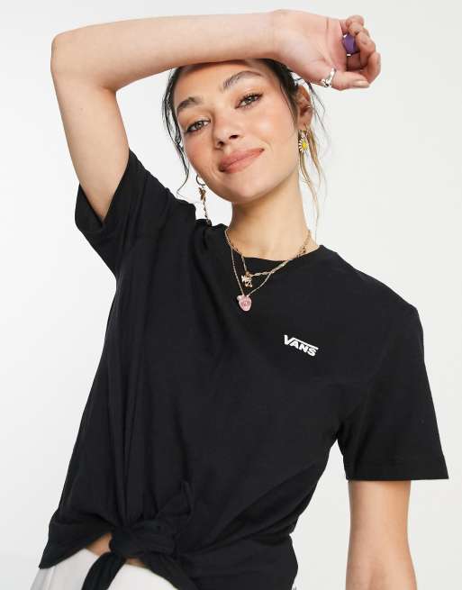 Vans Junior V knot t-shirt in black | ASOS