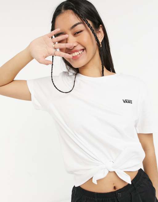 Vans Junior V knot T shirt in white