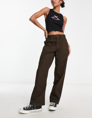 Vans Karina pants in brown | ASOS