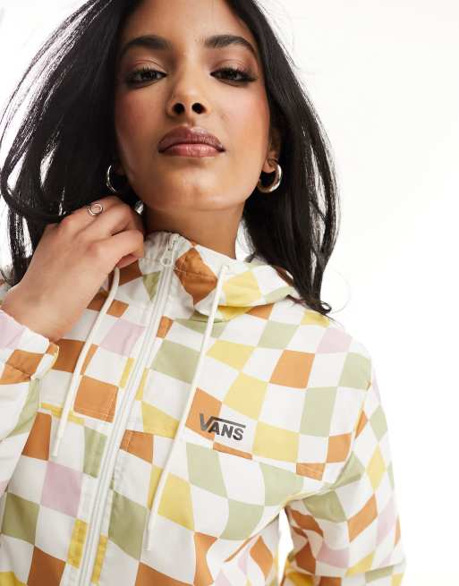 Checkered vans windbreaker best sale