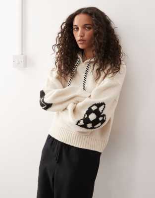 Vans Kawaii sweater hoodie in marshmallow