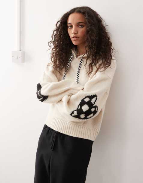 Vans Kawaii sweater hoodie in marshmallow - view 1