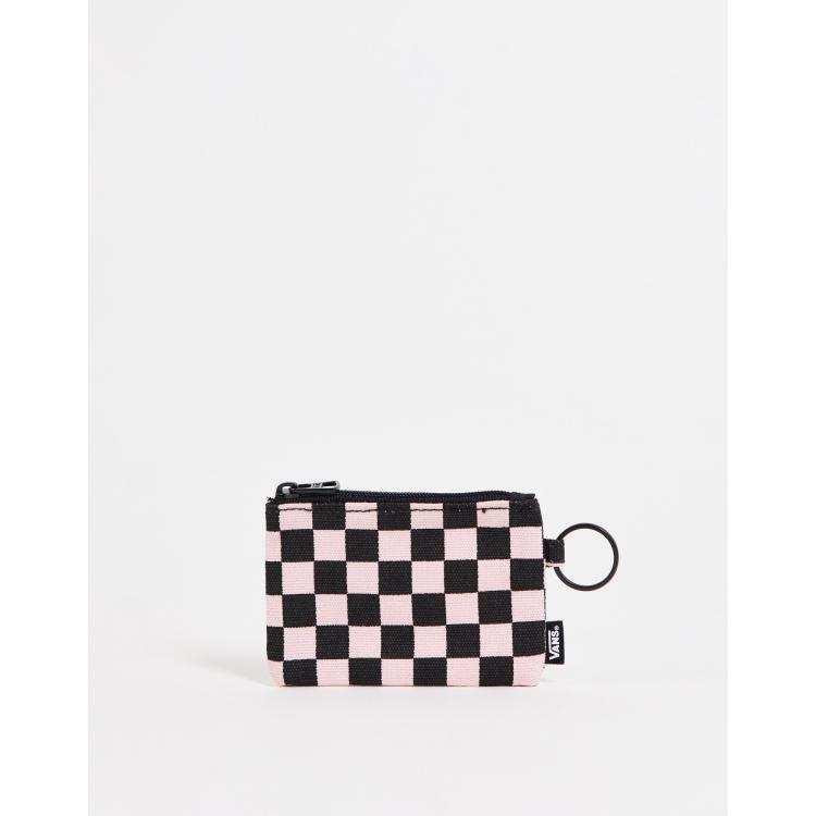 Vans Keep The Change Checkerboard keychain wallet in powder pink