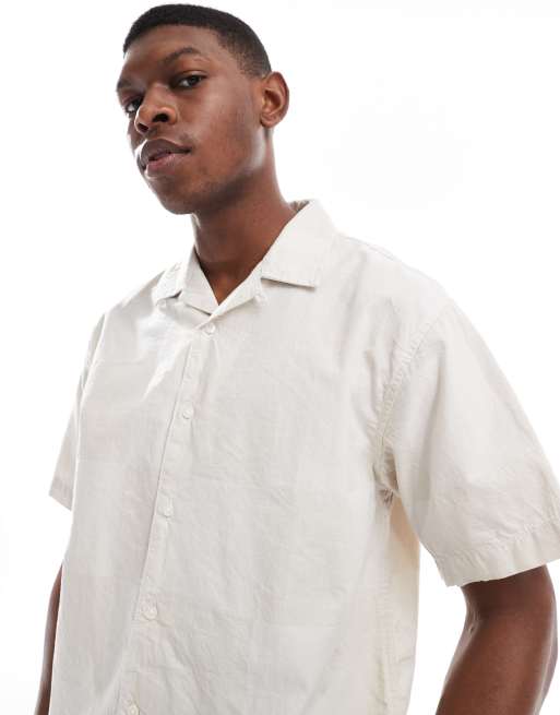 Vans - Kessler - Geweven T-shirt met korte mouwen en dambordpatroon in wit/marshmallow