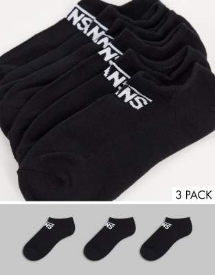 Vans - Kick - Set van 3 paar enkelsokken in zwart