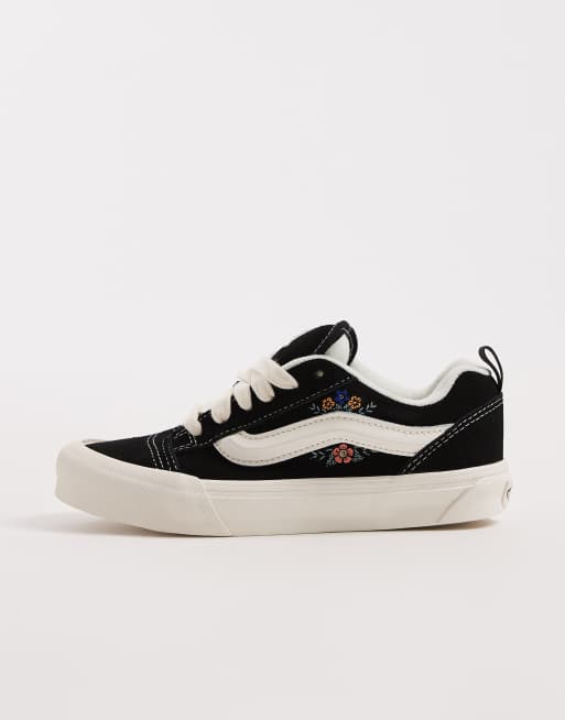 Vans - Knu Skool - Baskets à motifs fleuris - Noir, 2 de 5