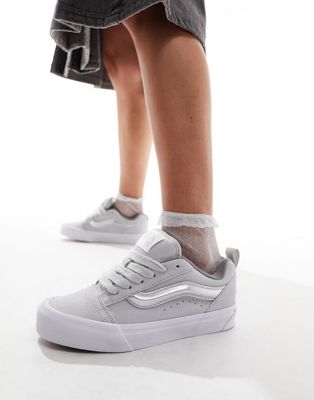 Vans Knu Skool Chunky Trainer in grey and silver - ASOS Price Checker
