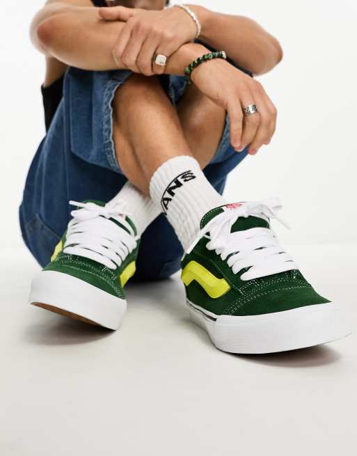Vans - Knu Skool - Baskets à semelle chunky - Vert/blanc, 3 de 4