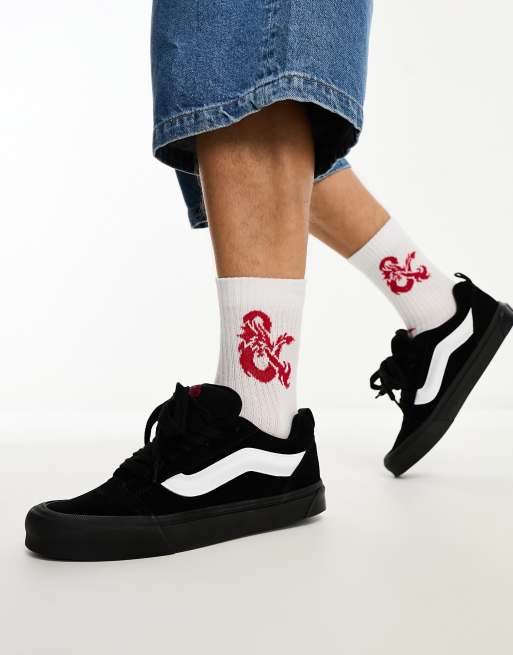 Vans - Knu Skool - Baskets chunky en daim - Noir