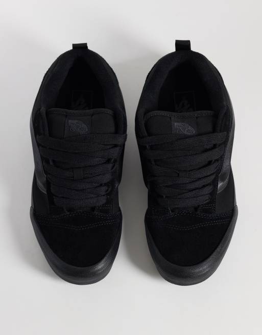 Vans - Knu Skool - Baskets en cuir à semelle chunky - Noir triple, 2 de 5