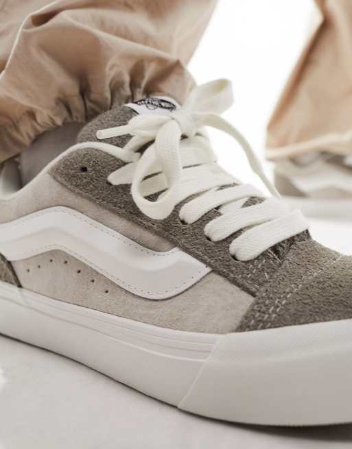 Vans Knu Skool Baskets en daim style peau de p che Taupe ASOS