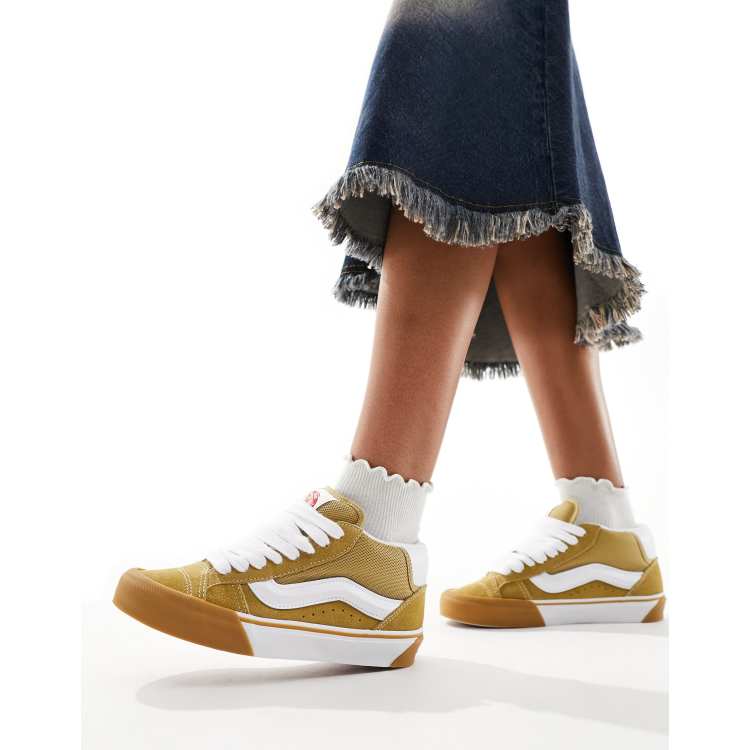 Vans Knu Skool Baskets mi-hautes Fauve et blanc ASOS