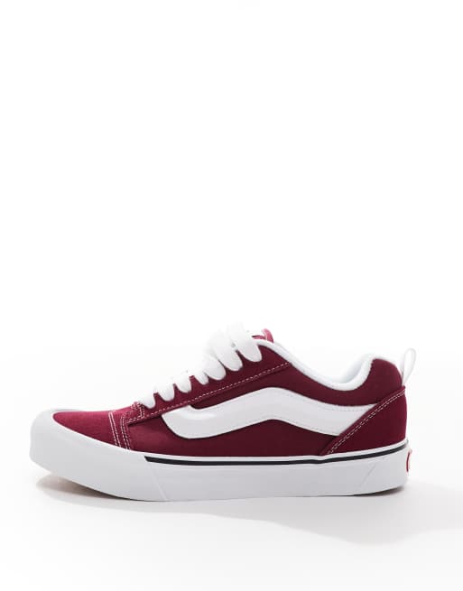 Vans Bordeau Vans Noir Lacet Blanc Tennis Vans Rouge Noir Vans Knu