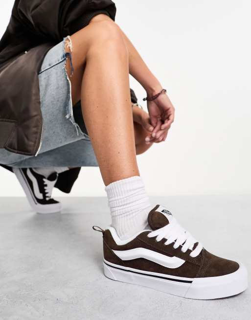 Vans Knu Skool Chunky sneakers i brun og hvid