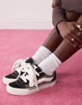 [Vans] Vans Knu Skool chunky sneakers in black leopard print 38 BLACK