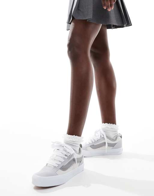 Vans Knu Skool chunky sneakers in light grey multi ASOS