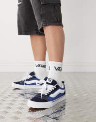 Vans Knu Skool chunky sneakers in navy and white - NAVY