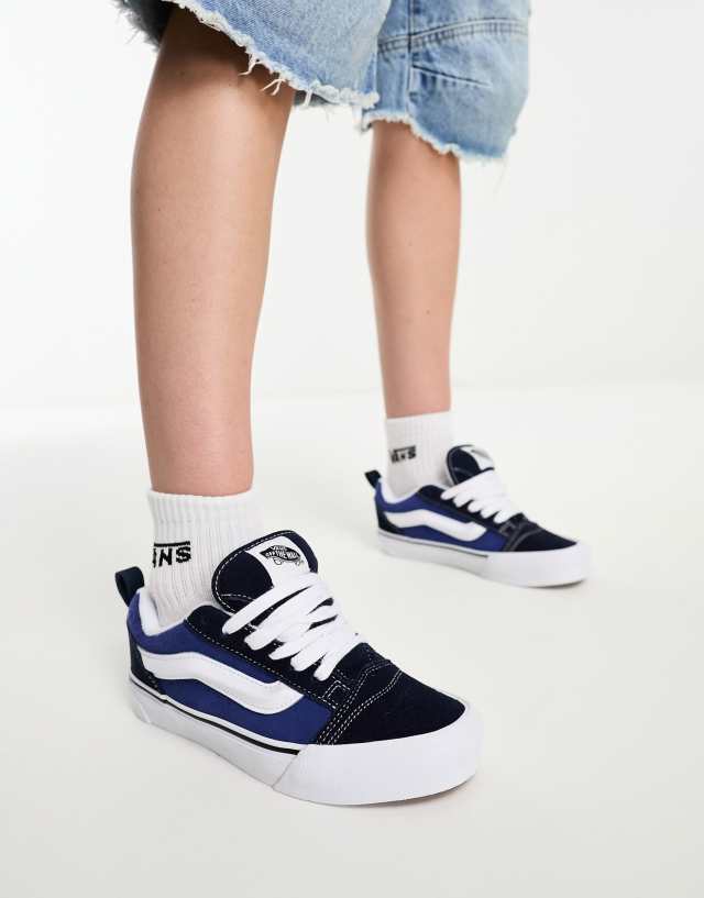 Vans - knu skool chunky sneakers in navy and white - navy